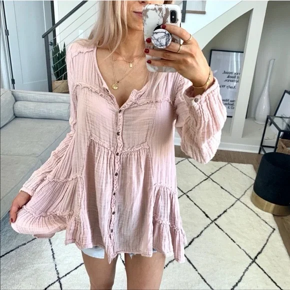 Free People Long Sleeve Top - Picture 1 of 4